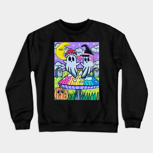 Ghost Party Crewneck Sweatshirt by Stay Weird Studio Art